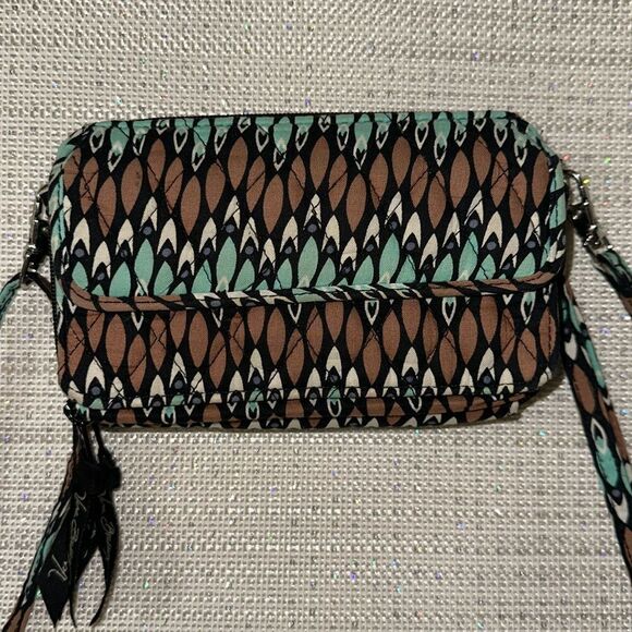 VB Brown RFID Sierra Stream All in One Crossbody Bag Wallet Wristlet Organizer - Picture 5 of 16